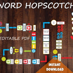 Sensory Word Hopscotch: Montessori Floor Path (Printable PDF)