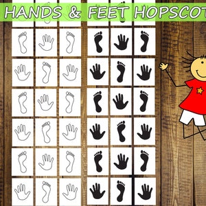 Hands and Feet Hopscotch Sensory Path: Indoor Game (Digital Download)