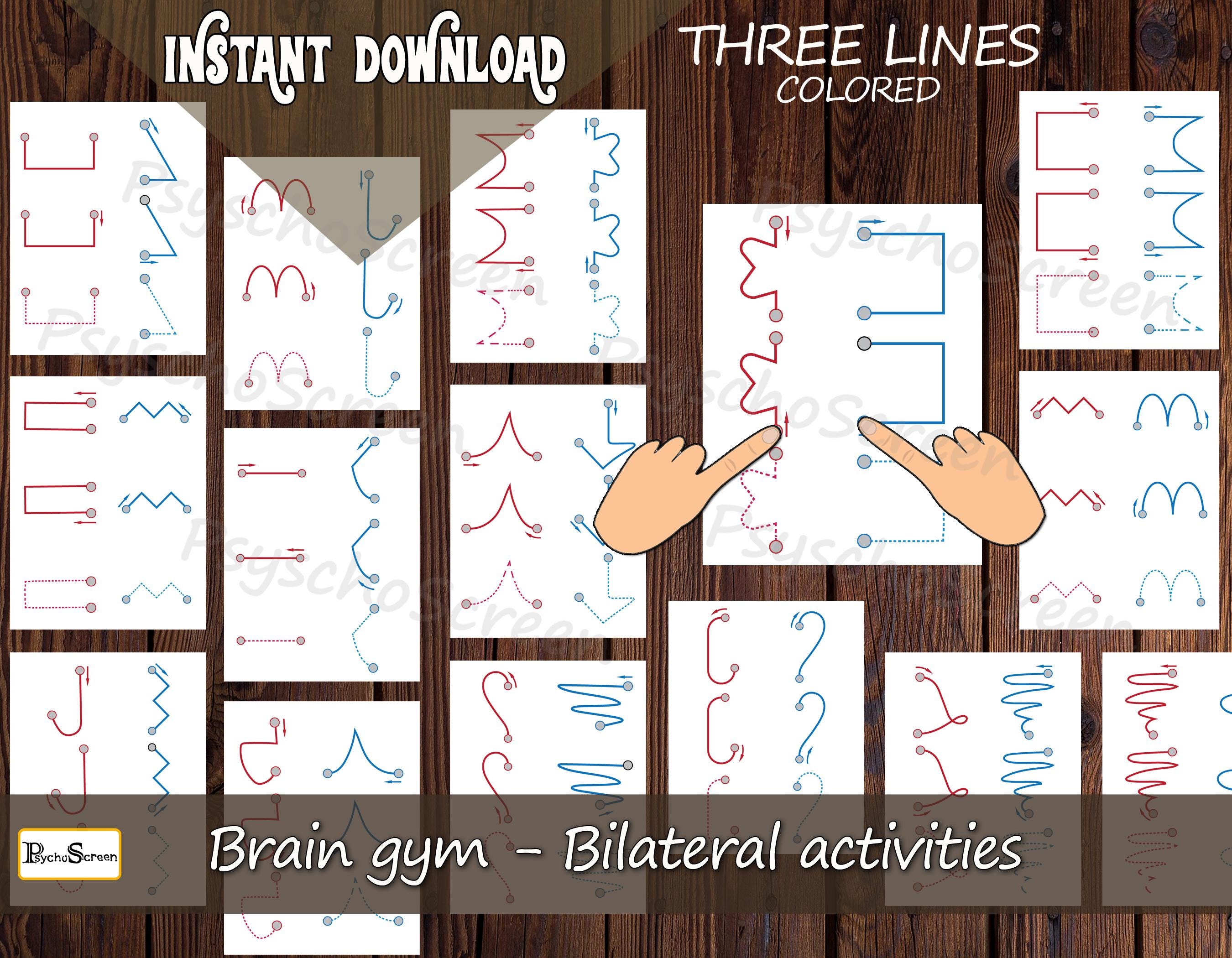 Brain Gym Drawing Worksheets, Preschool Bilateral Activity, Learning ...