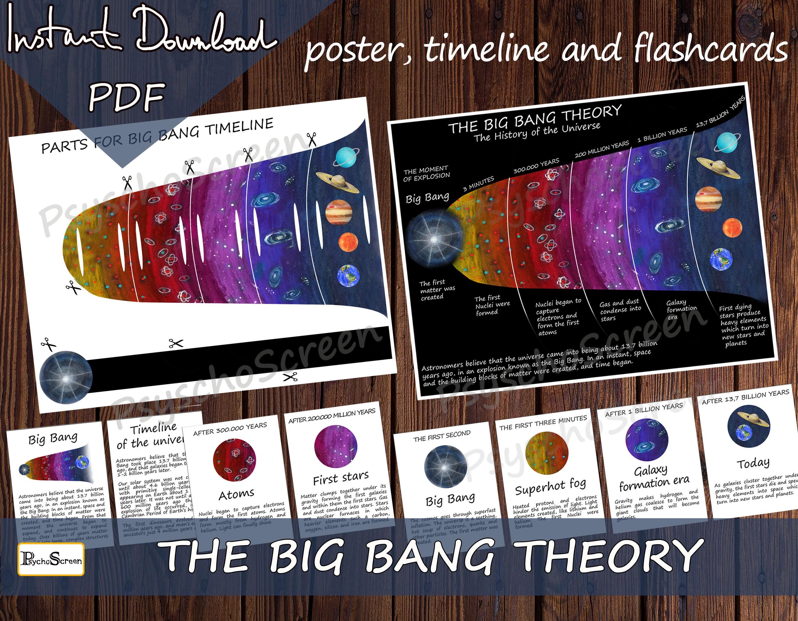 Timeline the Big Bang Theory Printable Activity: Posters