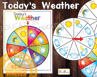 WHEEL OF WEATHER  • Today's weather • Weather chart and cards • Montessori materials