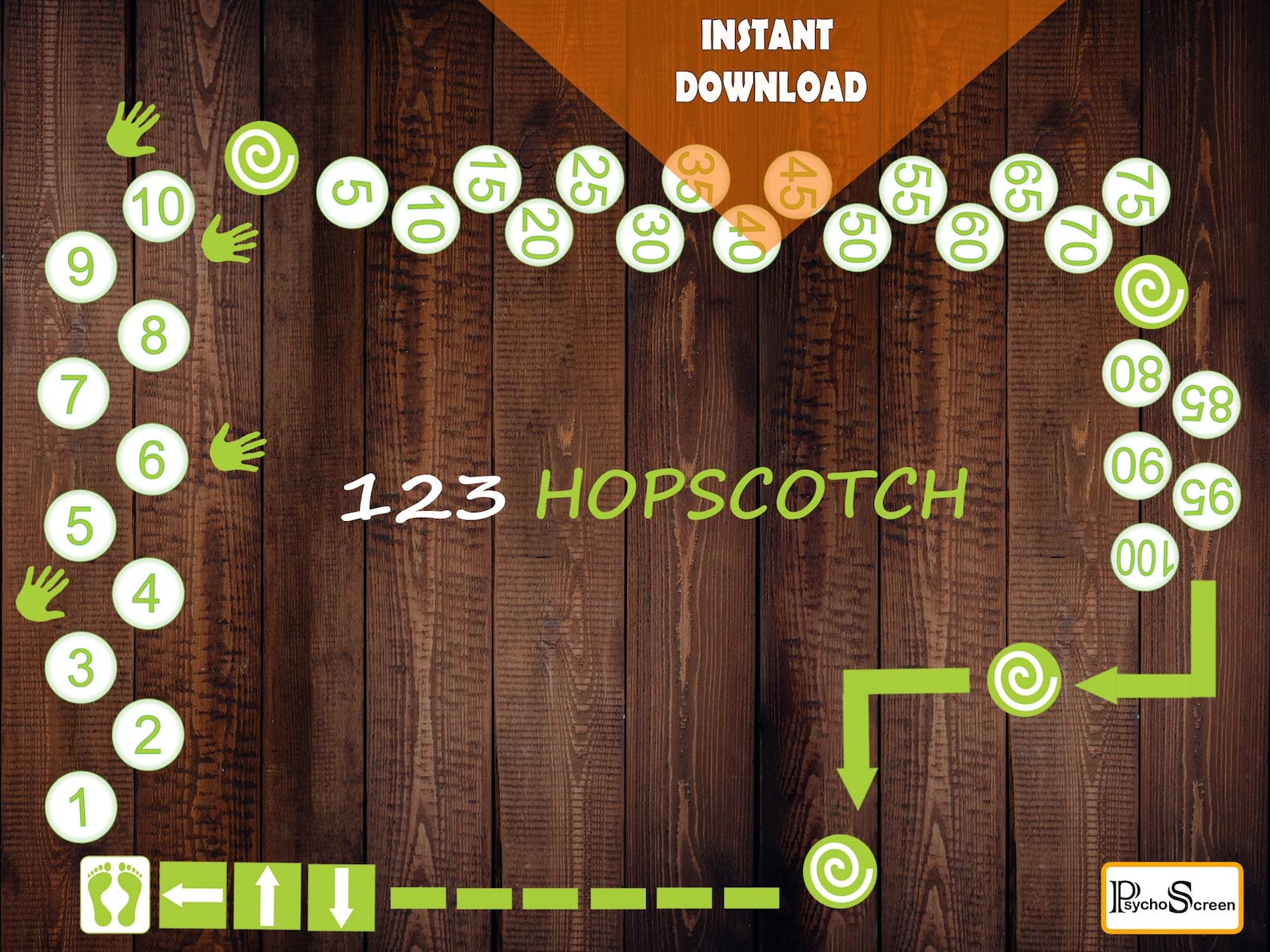 Numbers Sensory Path Math Hopscotch For Home Schools Etsy