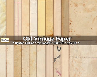 May include: A collection of old vintage paper sheets in various shades of beige, cream, and tan. Some sheets have stains and markings, with the text "Old Vintage Paper" across the image.