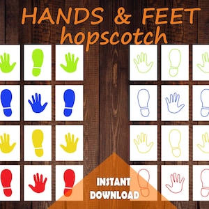 Hands and Feet Hopscotch: Sensory Path Game (Digital Download)