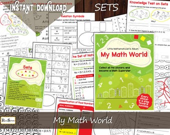 Sets Learning Workbook for Kids - Printable Math Activities & Exercises (PDF Printable)