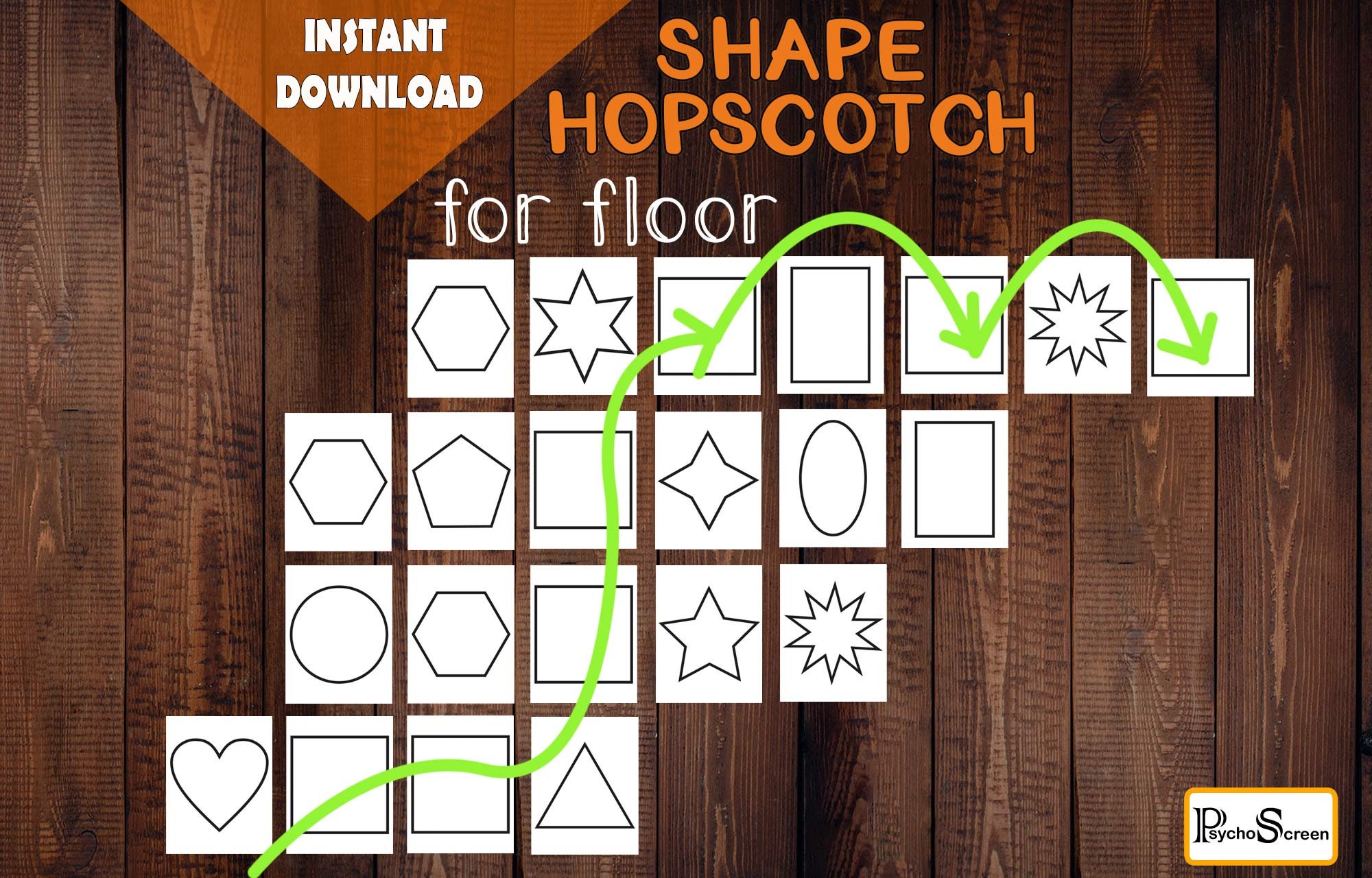 Sensory Path Floor Stickers HK Studio - Hopscotch Game For Kids Motor ...