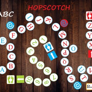 ABC 123 Hopscotch Sensoriska Stig Set (Digital Nedladdning)
