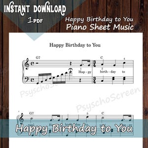 Happy Birthday Piano Sheet Music: Kids Song, PDF & MP3 Download