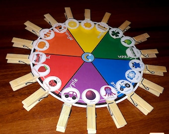 Rueda de colores: Juego de aprendizaje Montessori (Descarga digital)