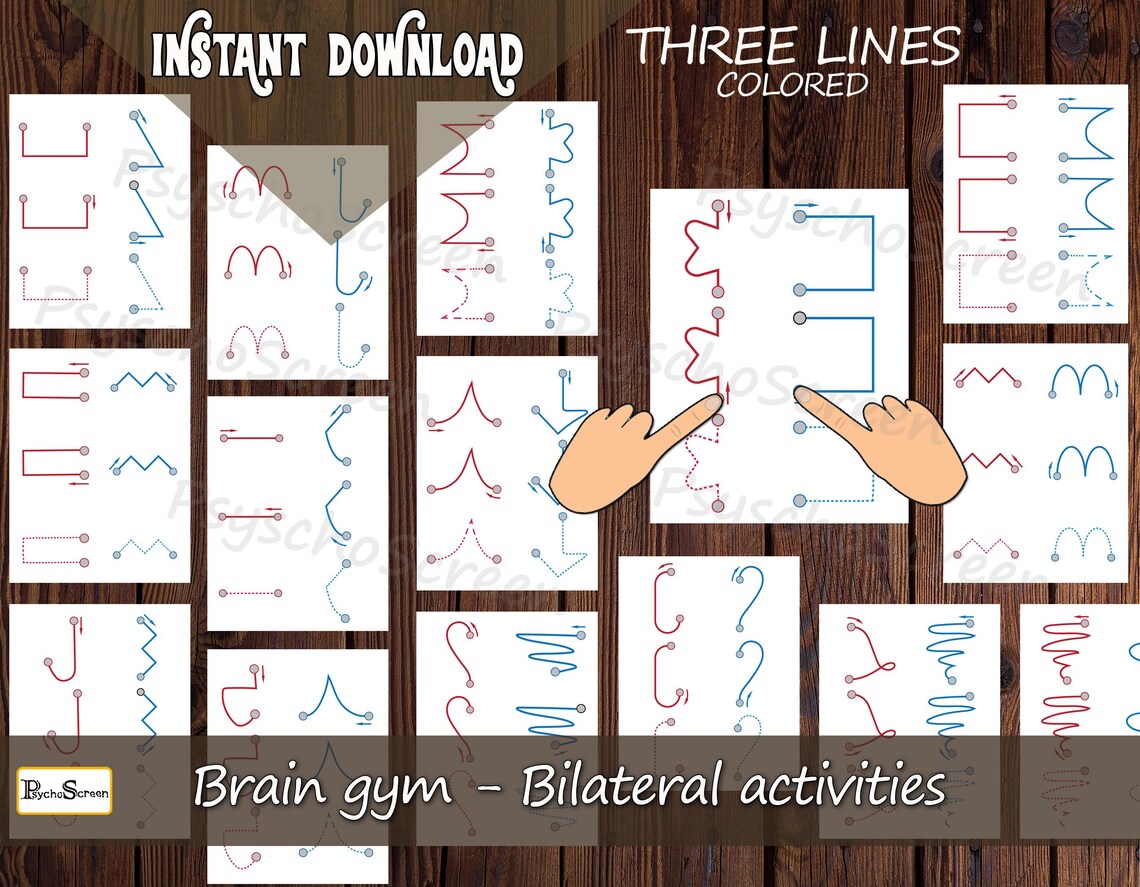 Bilateral Drawing.pdf Brain Gym Drawing Worksheets, Preschool Bilateral Activity, Learning ...
