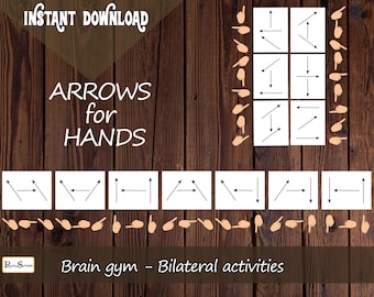 Screen free games with arrows: Bilateral Coordination Activities for Kids (PDF Download)