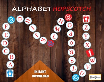 KMOTASUO Hopscotch Floor Decals - 20 Number Game Stickers For Kids Bedroom & Playroom (2 Sets)