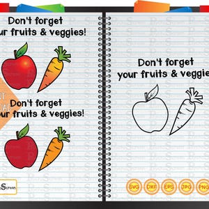 Fruits & Veggies Decals: Fridge, Wall, Furniture Stickers (Digital Download)