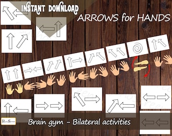 Arrow Activity Worksheets: Bilateral Coordination, Brain Gym (PDF Download)
