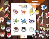 Colors Unit Study Bundle: Montessori Matching Game (Printable PDF)