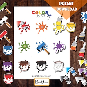 Crea un juego de colores imprimible para preescolar, juego de combinación de colores, plan de estudios de jardín de infancia en casa, materiales Montessori