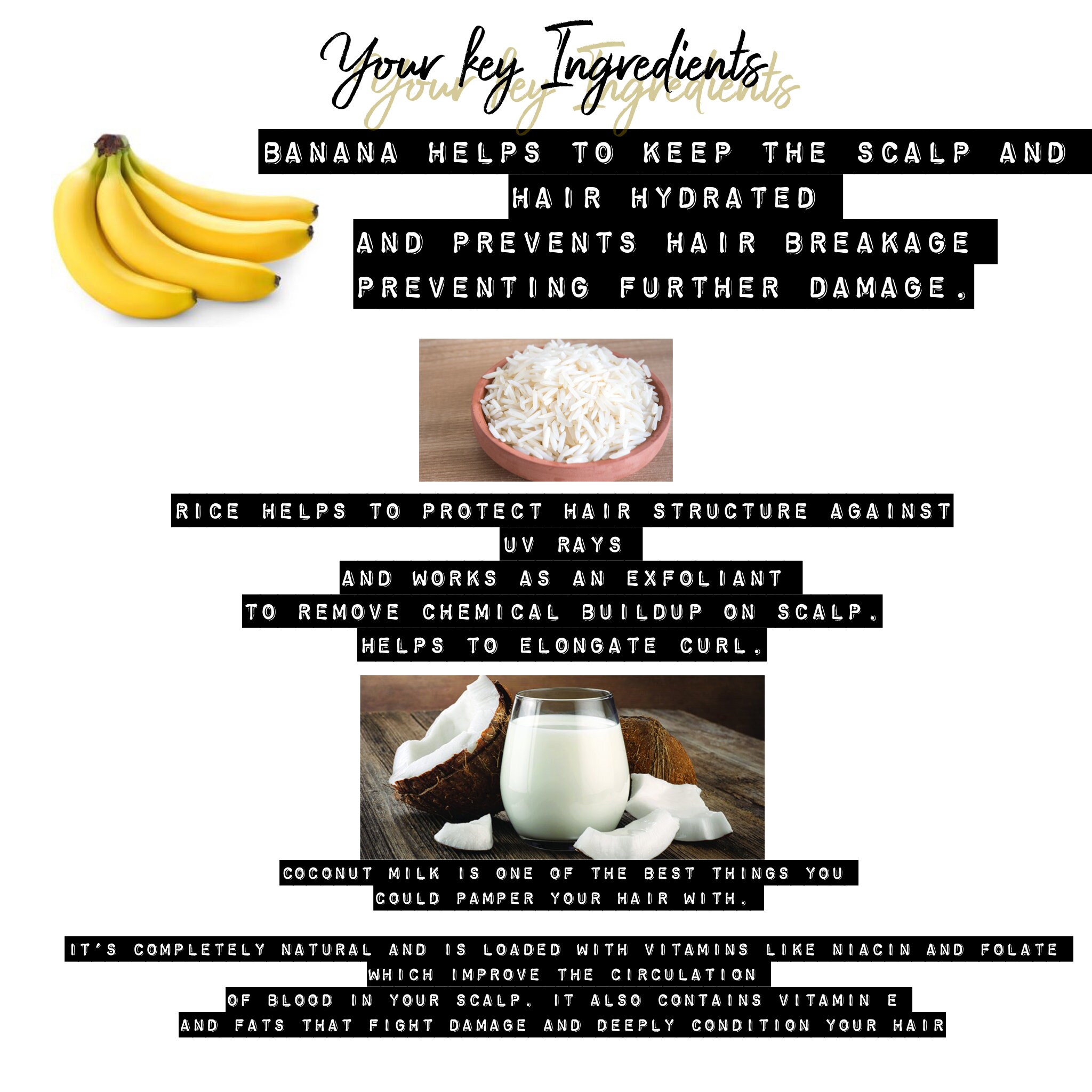 Banana Milkshake Hair Mask/ Banana Deep Conditioner/ Coconut Etsy