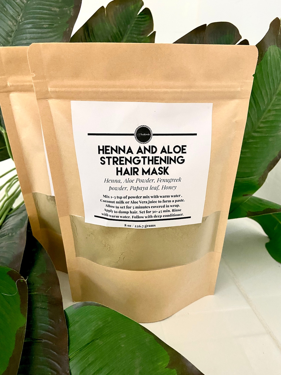 Henna and Aloe Strengthening Hair Mask Henna Hair Gloss Etsy