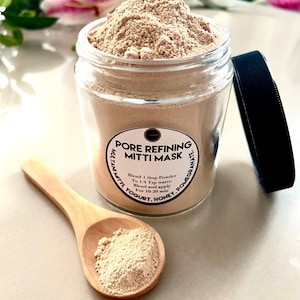 Pore Refining Multani Mitti Clay Face Mask | Multani Mitti Face Pack | Fuller’s Earth Face Mask | Reduce Oily Skin | Holiday Gift Idea