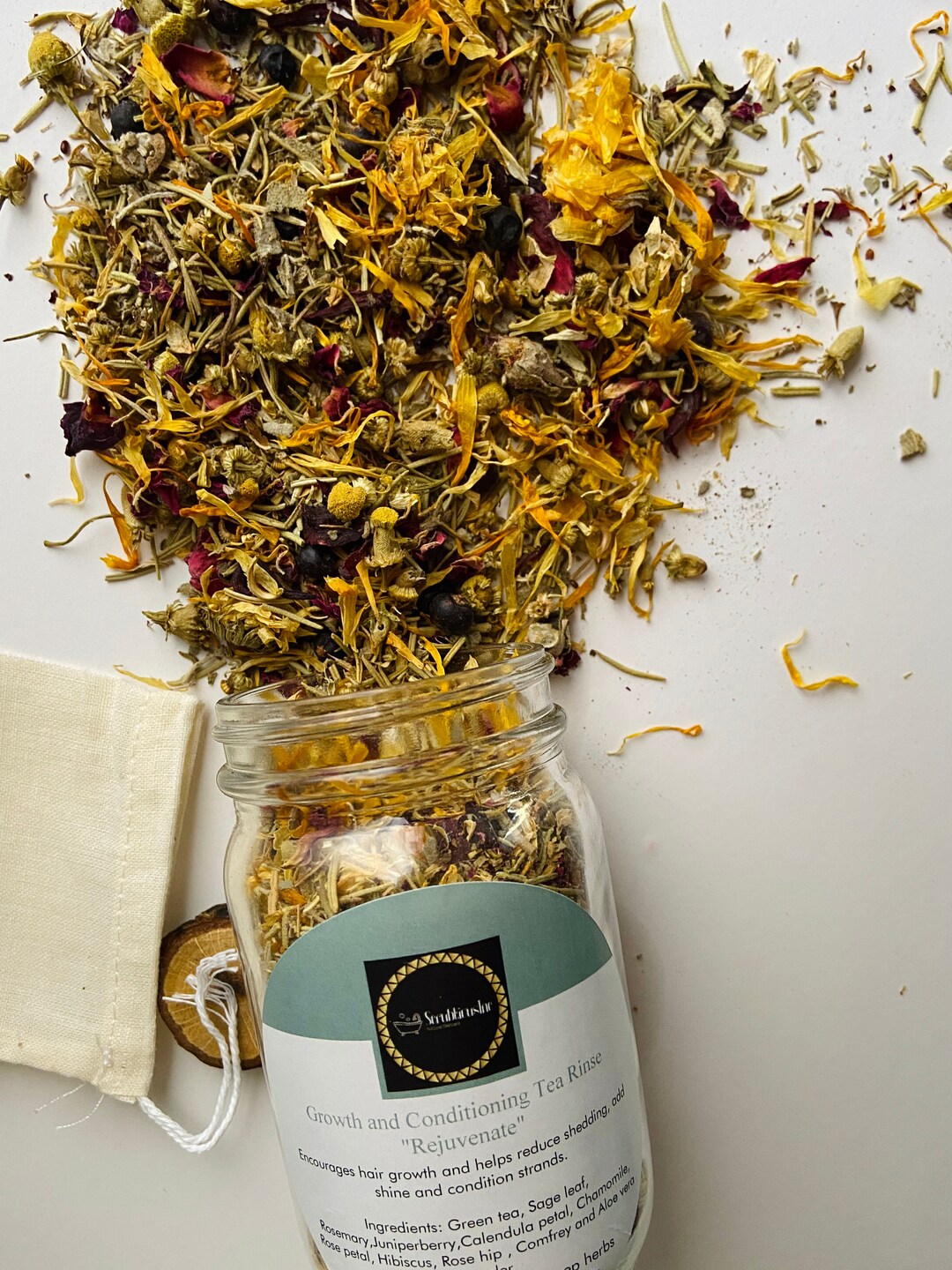 Strengthening Hair Tea Rinse Rejuvenate Hair Growth Herbal Hair Tea