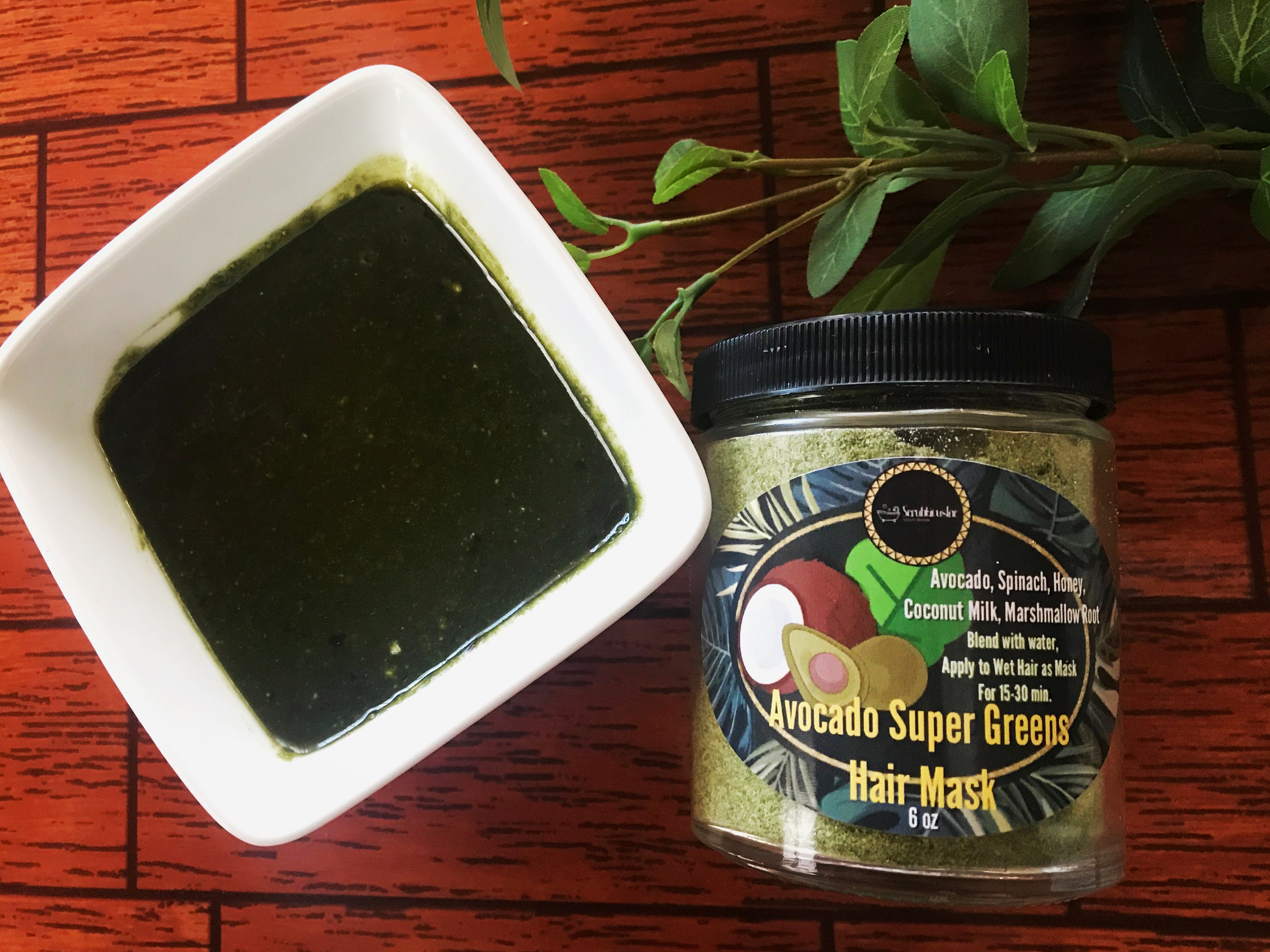 Avocado Super Greens Deep Conditioning Hair Mask/ Spinach Hair Etsy