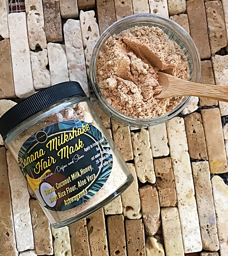 Banana Milkshake Hair Mask/ Banana Deep Conditioner/ Coconut Etsy