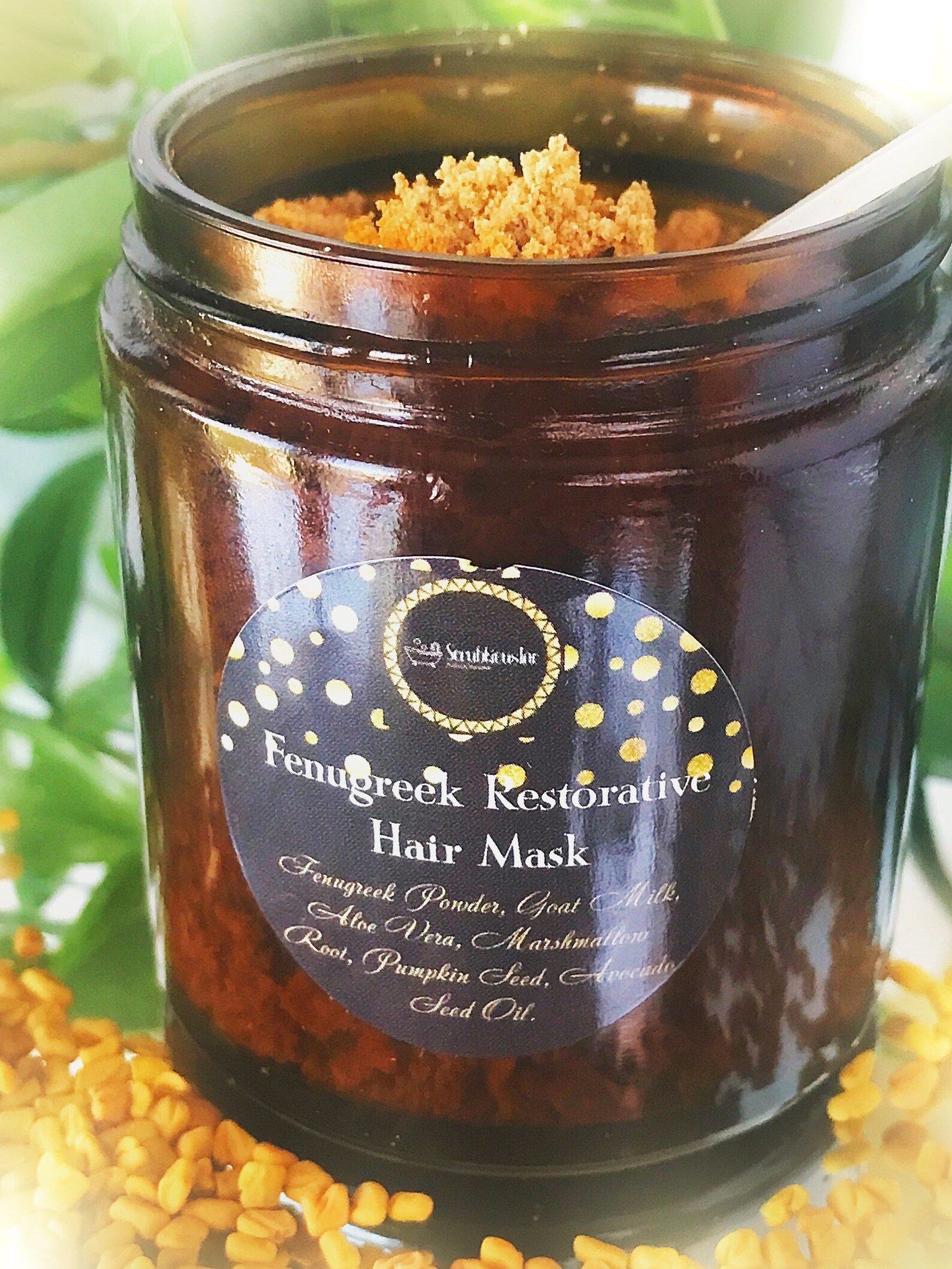Fenugreek Restorative Hair Mask Fenugreek for Hair Etsy