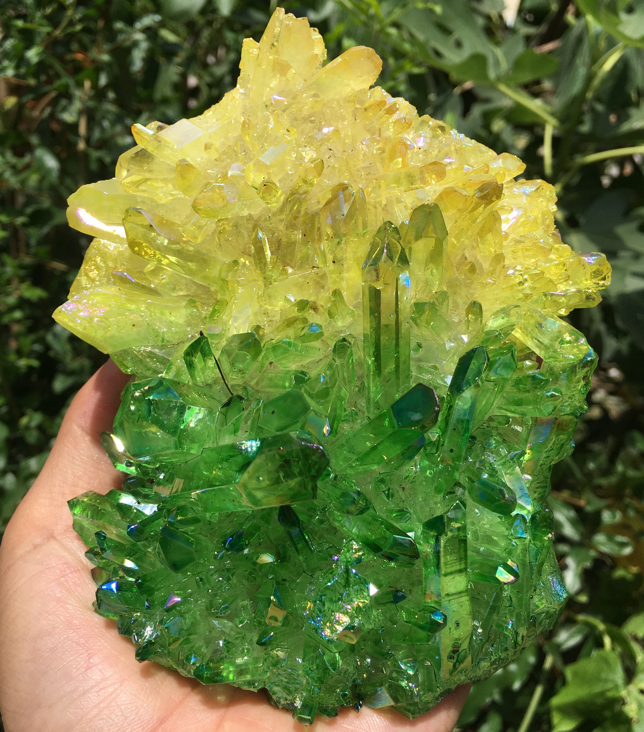 green angel aura quartz