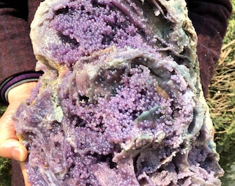 From Indonesia Grape Agate Cluster | Chalcedony | Raw Stone | Specimen | Healing Crystals and Stones/Calming Energy/Rocks & Minerals
