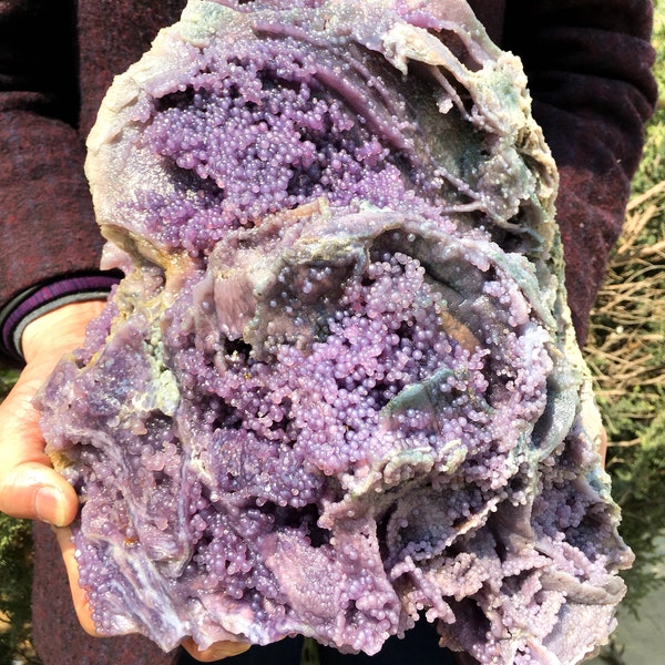 From Indonesia Grape Agate Cluster | Chalcedony | Raw Stone | Specimen | Healing Crystals and Stones/Calming Energy/Rocks & Minerals