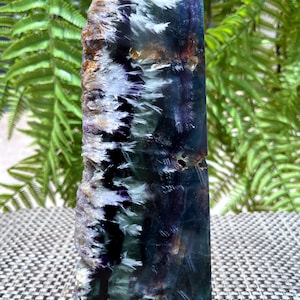 high quality Rainbow Fluorite Crystal Tower Point/Fluorite Tower/Banded Fluorite/Crystal Wand/Obelisk/Fluorite Generato/Healing Crystal