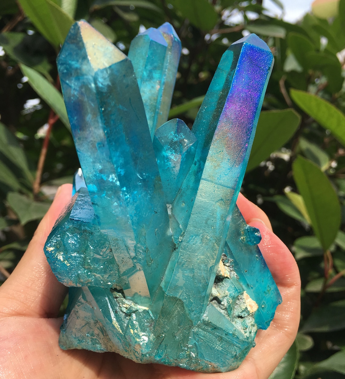 Aura Blue Quartz Crystal Cluster/Angel Aura Quartz Crystal Etsy