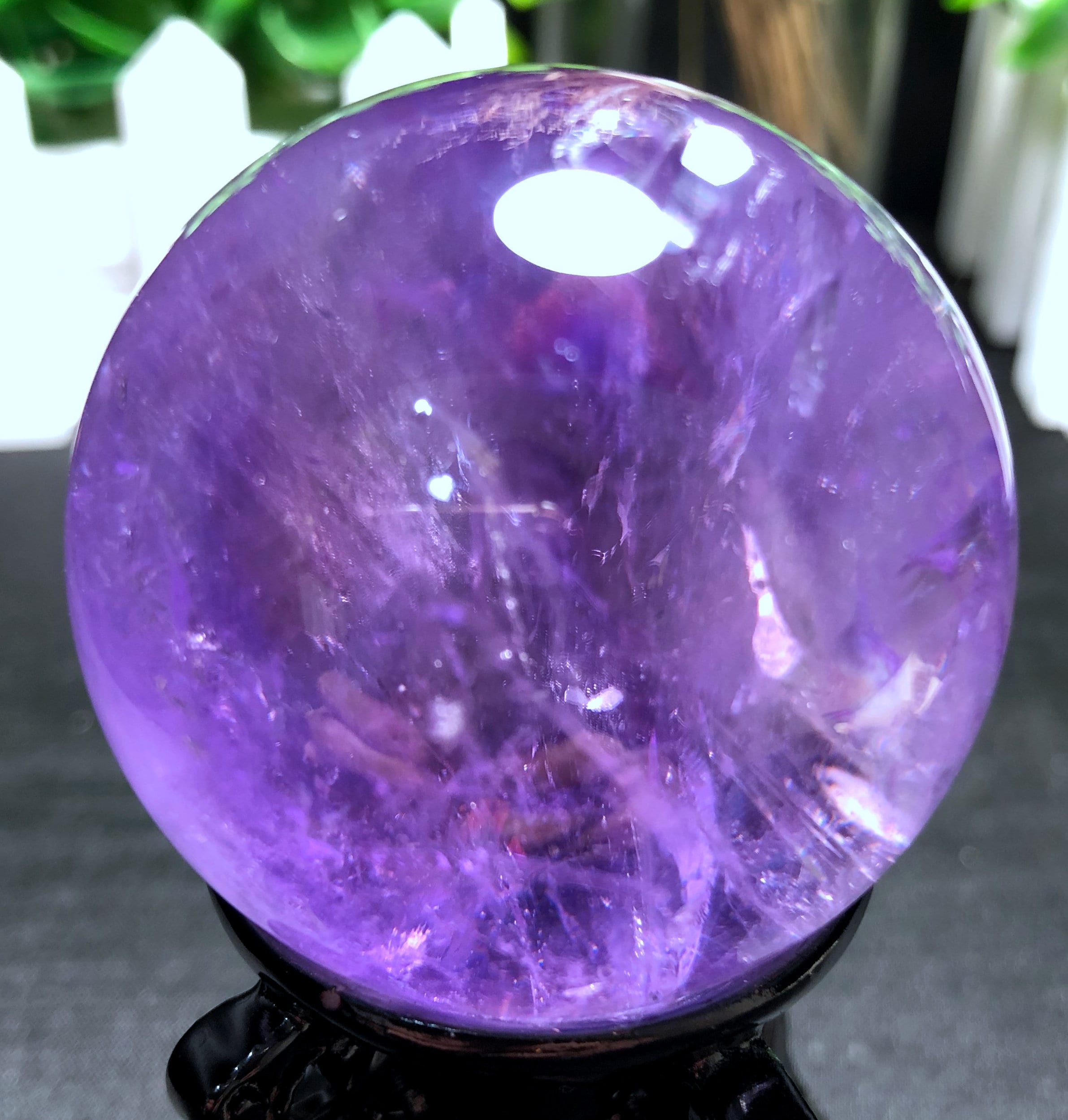 Natural Large Top Clear Amethyst Ball/crystal Sphere/amethyst Etsy UK