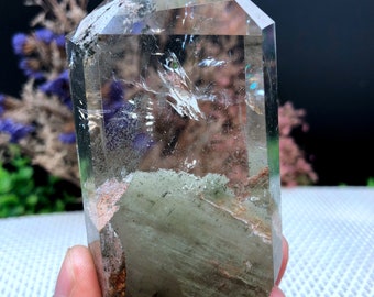 kizaさん専用　ガーデンルチルファントムポイント水晶⭐ レインボーファントムガーデンクォーツ ポイント 天然石専門店