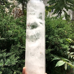 Naturale Himalaya Arcobaleno Chiaro Cristallo Quartz Point/White Crystal Tower /Crystal Tower/Crystal grid/Special gift/Meditation Stone/self stand