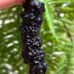 Large Raw black Crystal Carbonado/Black Carbonado/Quartz Cluster/Rough Black Abundance Crystal Plate/Healing Crystal/Reiki/Special gift