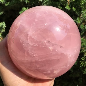 Best Rose Quartz Sphere/Pink Crystal Ball/Rose Crystal Sphere/Special Gift/Chakra/Feng Shui/Healing crystal/Meditation/Chakra/Lucky stone