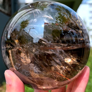 Rare Natural Water Clear Smoke Crystal Quartz Sphere /Crystal Ball/Quartz Sphere/Meditation/Reiki/Healing Crystal/Special gifts/divination