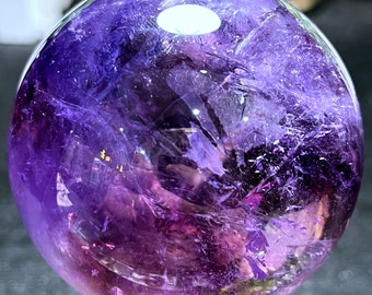 Sfera di ametista trasparente naturale / sfera di cristallo / sfera di ametista / quarzo viola di ametista / regalo speciale / chakra / Feng Shui / cristallo curativo