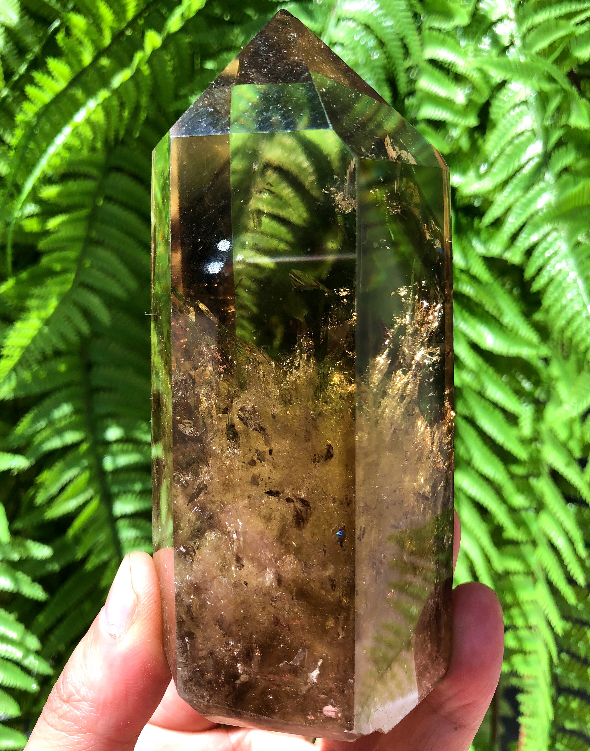 Natural Large Transparent Headed Yellow Citrine Crystal Quartz Point/Citrine Tower/Special Gift/Healing Crystal/Feng Shui /Energy Stone