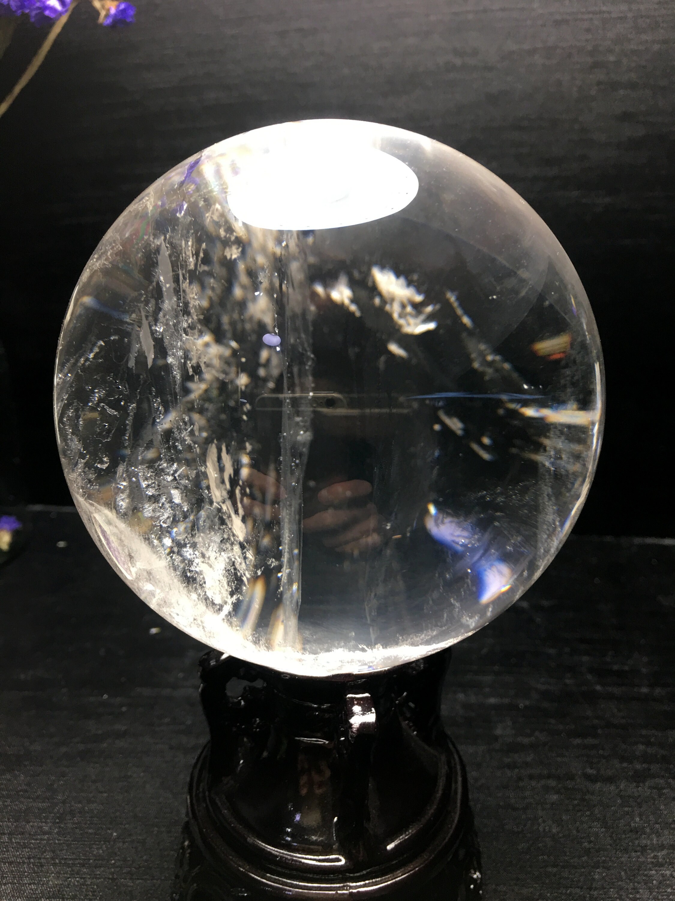 クリアクォーツクリスタル 球体 8cm 希少天然水クリアクリスタルクォーツ球/クリスタルボール/クォーツ球