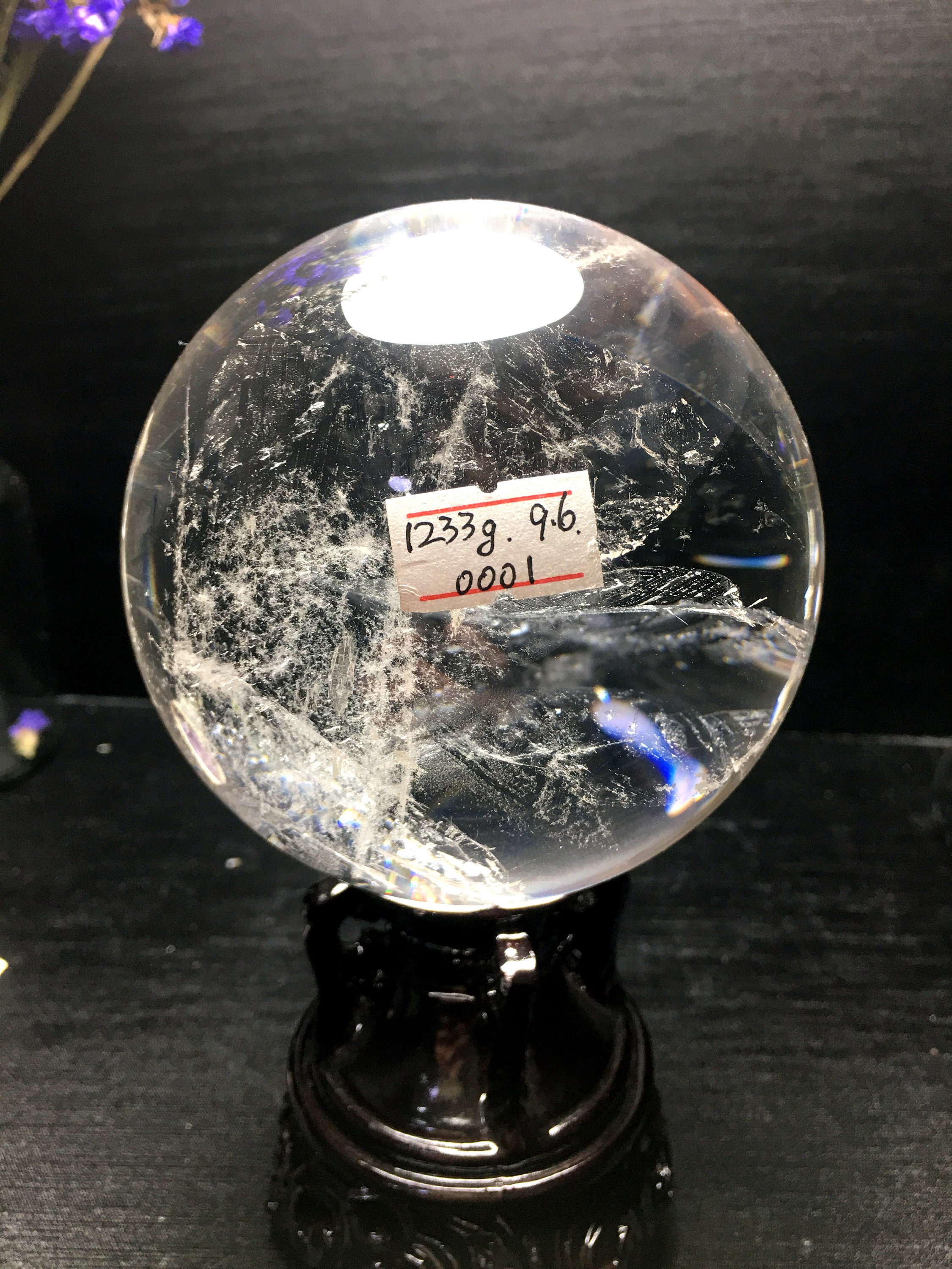 クリアクォーツクリスタル 球体 8cm クリアクォーツクリスタル 球体 8cm クリアレインボークォーツ