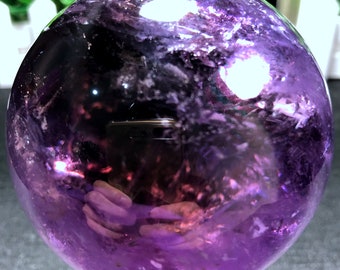 Natural Large Top Clear Ametista Sfera/Sfera cristallina/Sfera di ametista/Ametista Quarzo viola/Regalo speciale/Chakra/Feng Shui/Cristallo curativo