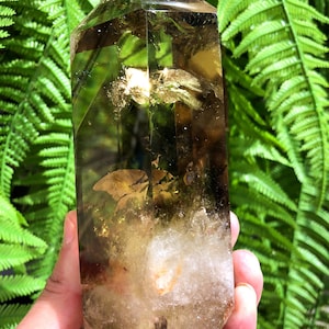 Natural Large  transparent headed Yellow citrine crystal quartz point/citrine tower/special gift/healing crystal/Feng Shui /energy stone