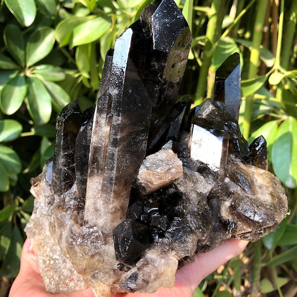 Black Quartz Crystal Etsy