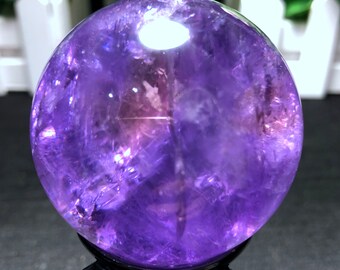 Bola de amatista natural bonita amatista cristal bola natural púrpura esfera de cuarzo Bodas Accesorios Accesorios para el cabello Horquillas 