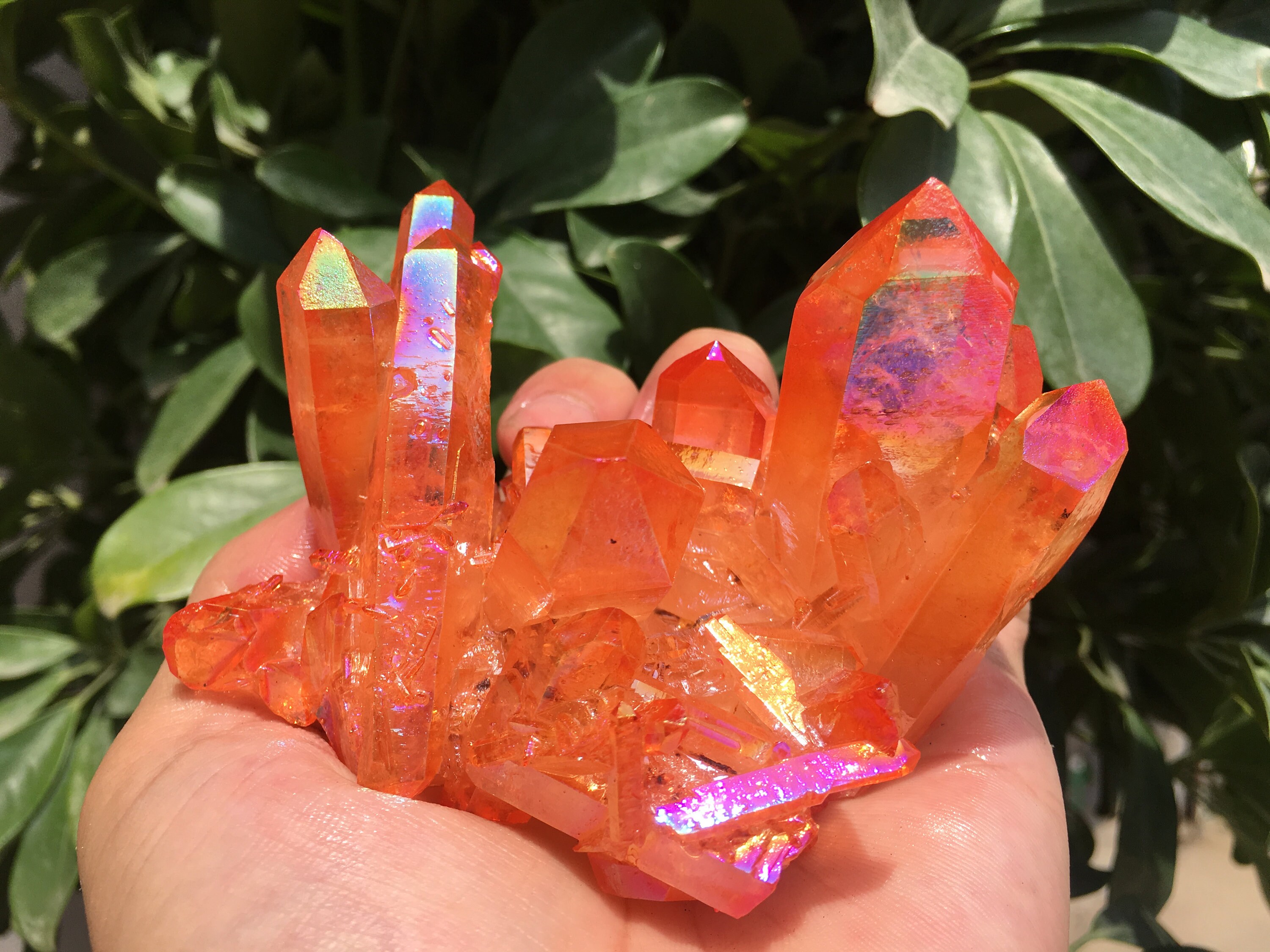 Aura Orange Quartz Crystal Cluster/Angel Aura Quartz Crystal Etsy