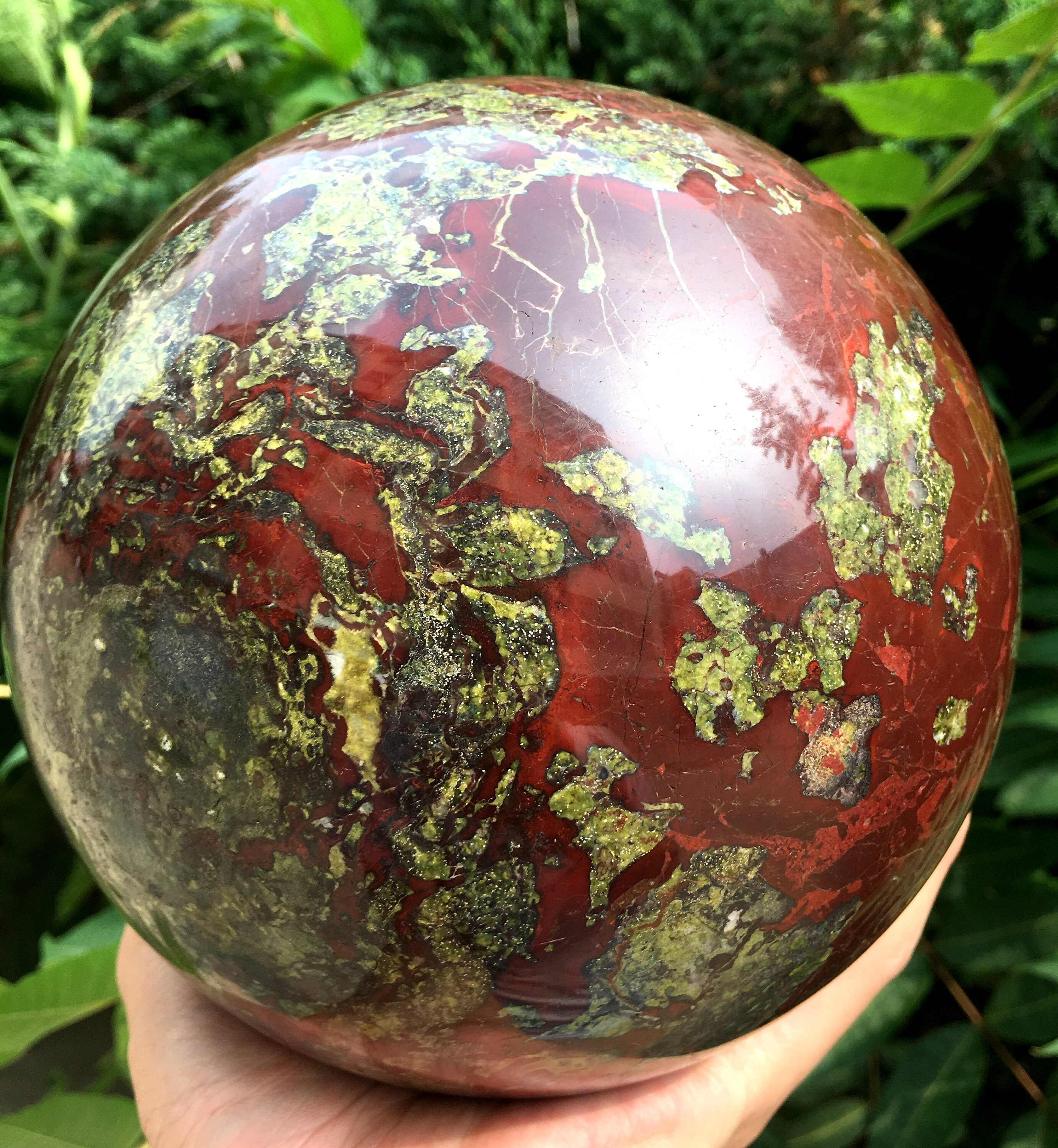 Huge Dragon Blood Jasper Sphere Dragon Blood Jasper Sphere Jasper Sphere Chakra Energy Ball Calming Stone Chakra Healing 6948g 165mm