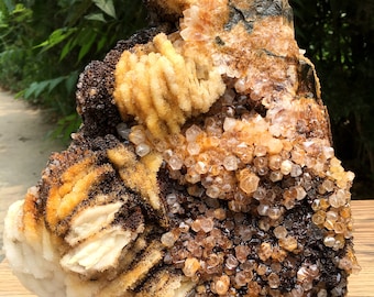 Gran piedra geoda de ágata natural+racimo de cristal blanco/rocas de piedra de ágata/racimo Druzy de ágata/espécimenes minerales/decoración de spa de oficina en casa