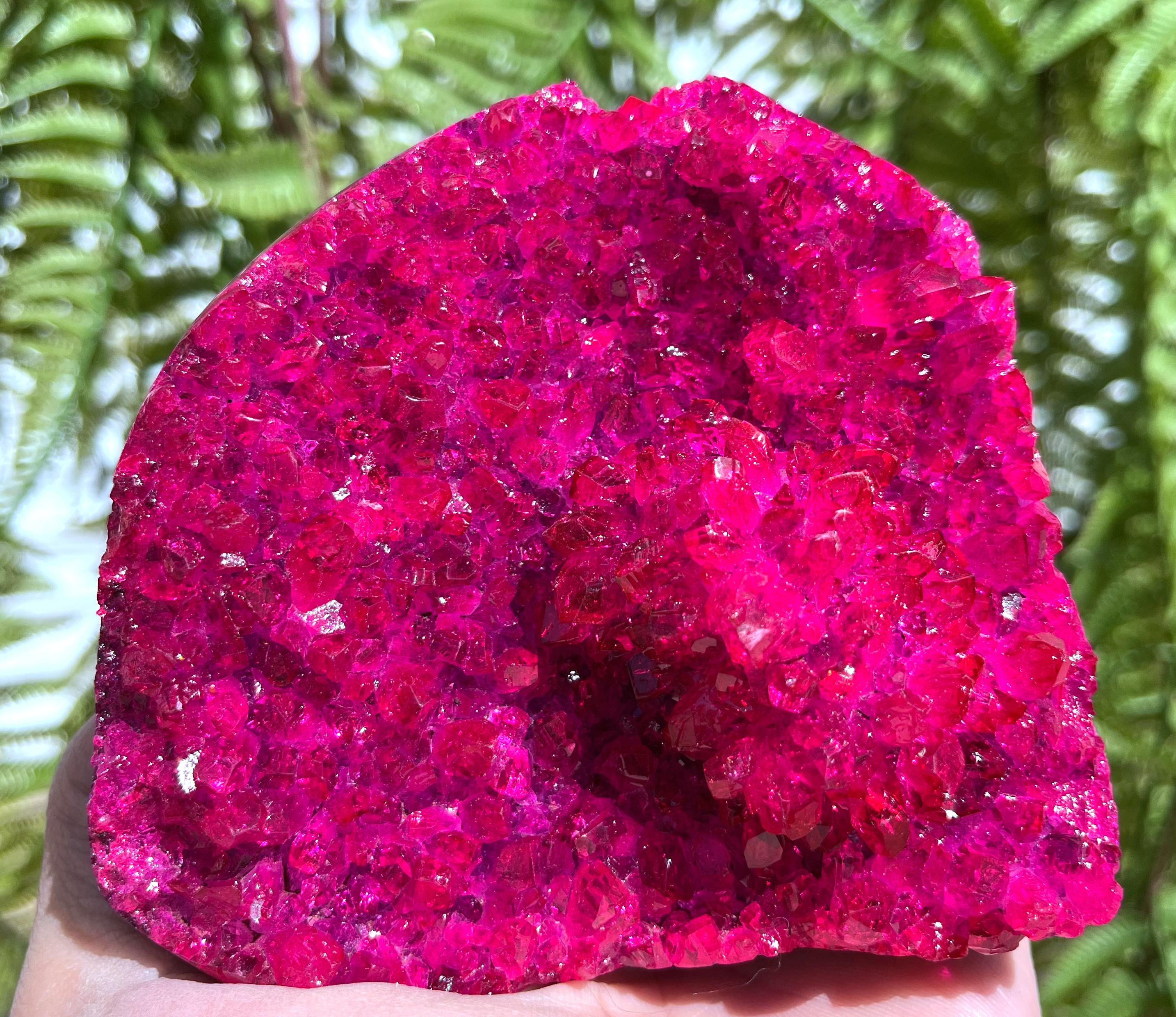 Aura Pink Quartz Crystal Cluster/Angel Aura Quartz Crystal Cluster/Cluster Titanium Crystal Healing Crystal/Reiki/Energy